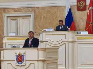 Александр Ищенко выступил перед депутатами Заксобрания Санкт-Петербурга
