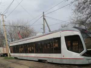 В Новочеркасске в микрорайоне Хотунок горел трамвай