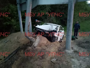 Под Новочеркасском в ДТП пострадали водитель и пассажир иномарки