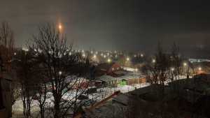 Северное сияние и световые столбы запечатлели жители Новочеркасска минувшей ночью