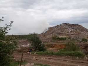 В Новочеркасске ликвидировали открытое горение на мусорном полигоне